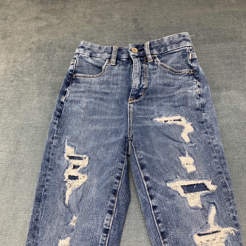 American Eagle Outfitters Curvy Jegging Jeans Womens 0R Blue Denim High Rise - Picture 4 of 16